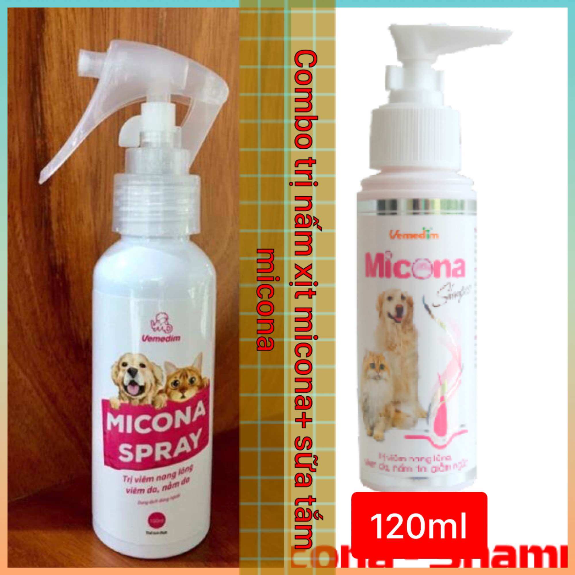 COMBO TRỊ NẤM SỮA TẮM MICONA VÀ XỊT MICONA