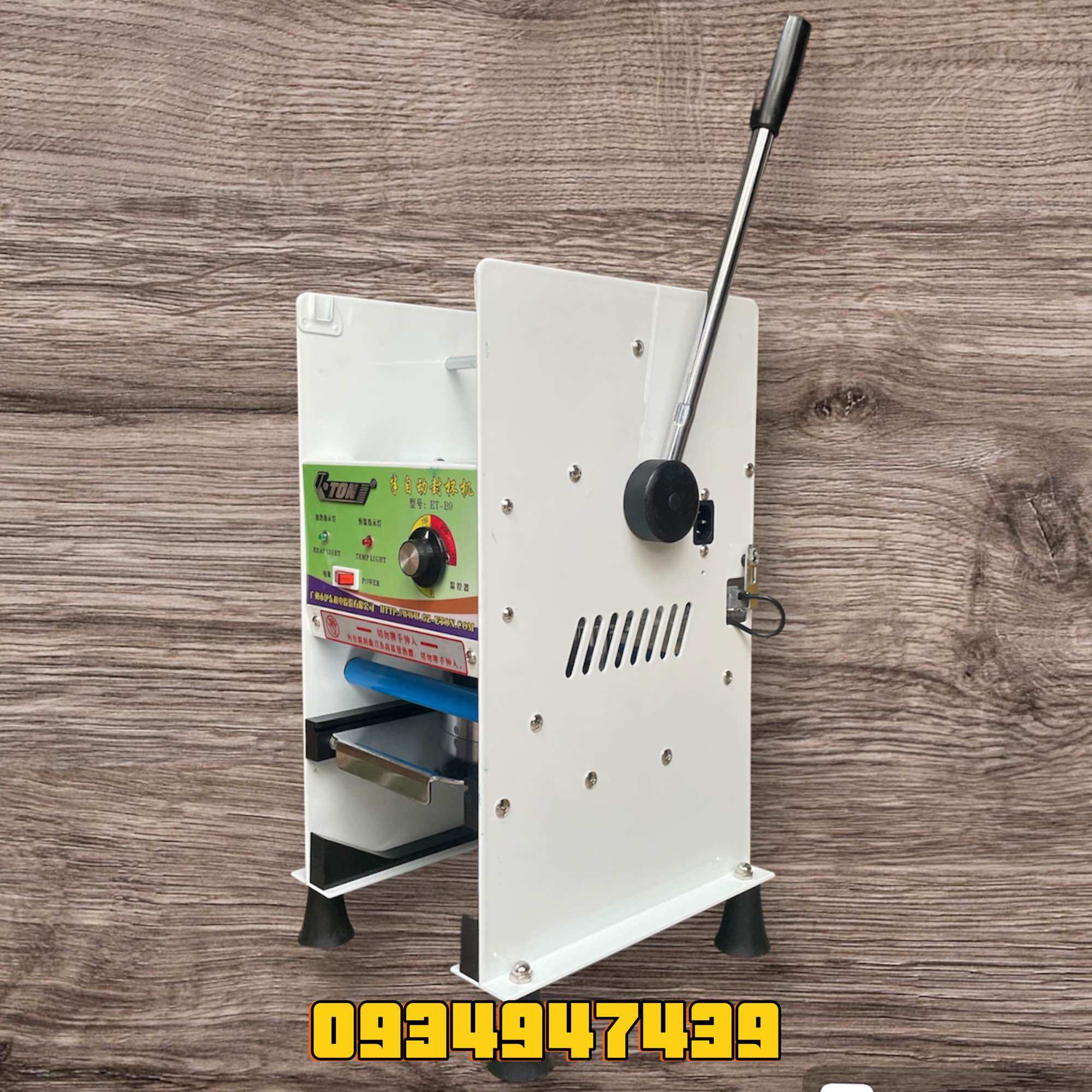 Máy ép miệng ly tự động cuốn màng Eton B9
