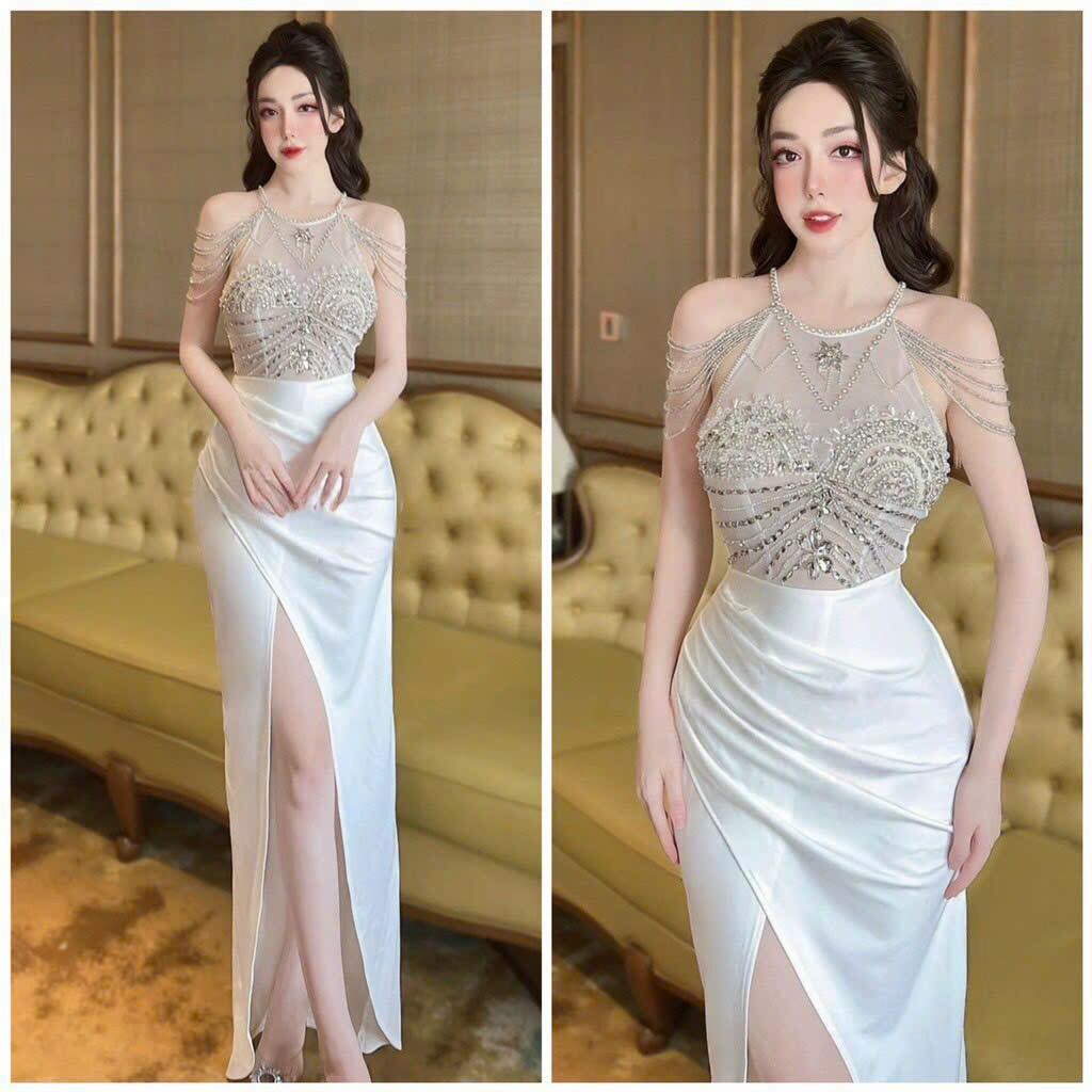 ĐẦM BODY YẾM CHUỖI VAI KẾT ĐÁ CAO CẤP