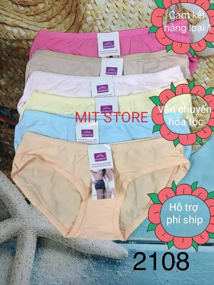 Combo 10 quần lót nữ, quần chip nữ cotton Thái cao cấp , quần lót nữ cotton loại tốt, , quần lót kháng khuẩn khử mùi, thấm hút mồ hôi, quần xì nữ, quần lót nữ, đồ lót nữ