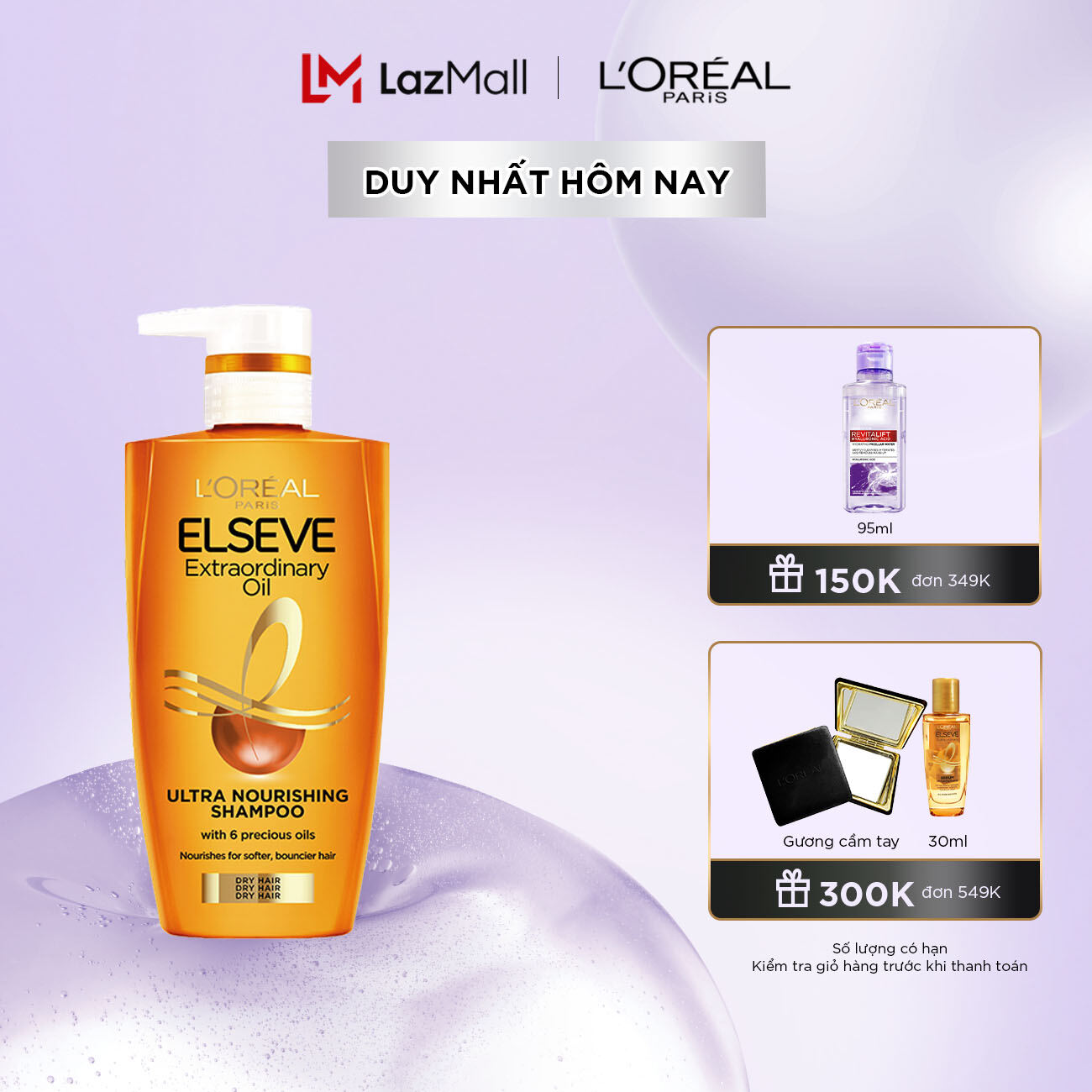 Dầu gội chiết xuất tinh dầu hoa tự nhiên L'Oreal Paris Elseve Extraordinary Oil Ultra Nourishing L’Oréal Paris