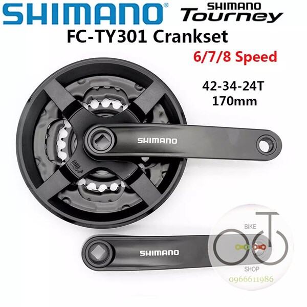 Đùi đĩa xe đạp 3 tầng shimano ty301