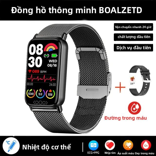 Đồng Hồ Thông Minh Sức Khỏe Dành Cho Nam Và Nữ Theo Dõi Huyết Áp ECG + PPG IP68 Theo Dõi Sức Khỏe Th