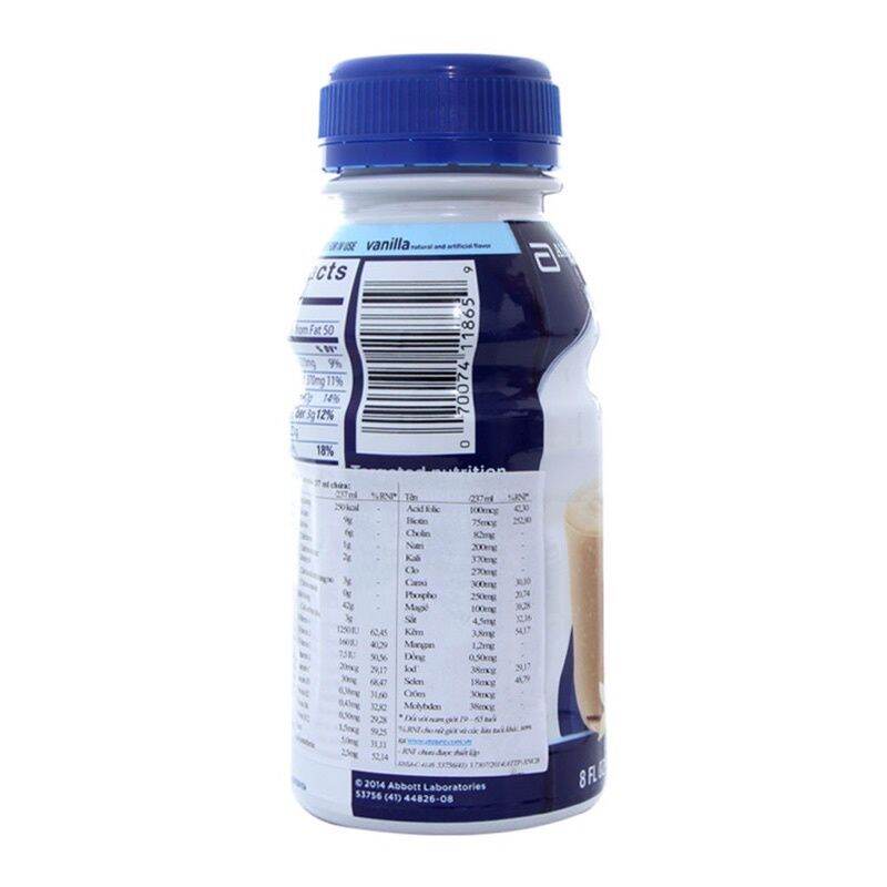 [Date 08/2024] Lốc 6 chai sữa Ensure Vani 237ml/chai