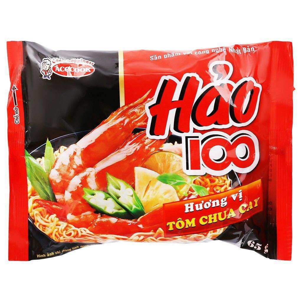 Mì Hảo 100 Tôm Chua Cay (thùng 30 gói)
