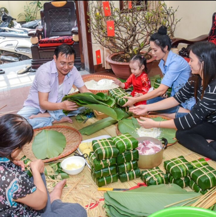 2 cây bánh tét không nhân (1_cay 1kg)