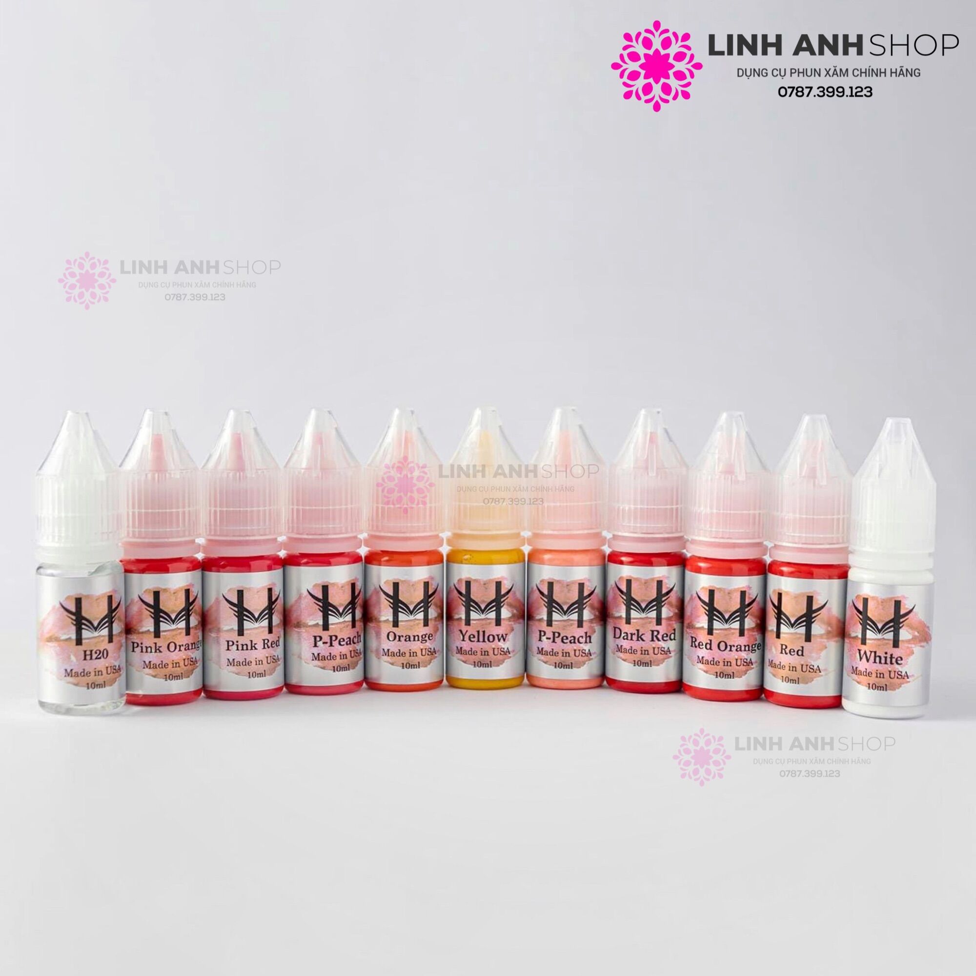 MỰC H HOA ĐÀO 10ML CAO CẤP PHUN MÔI SIÊU ĐẬM