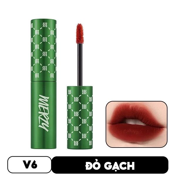 Son kem lì Merzy Velvet Tint V6 Green Edition vỏ xanh lá 2022