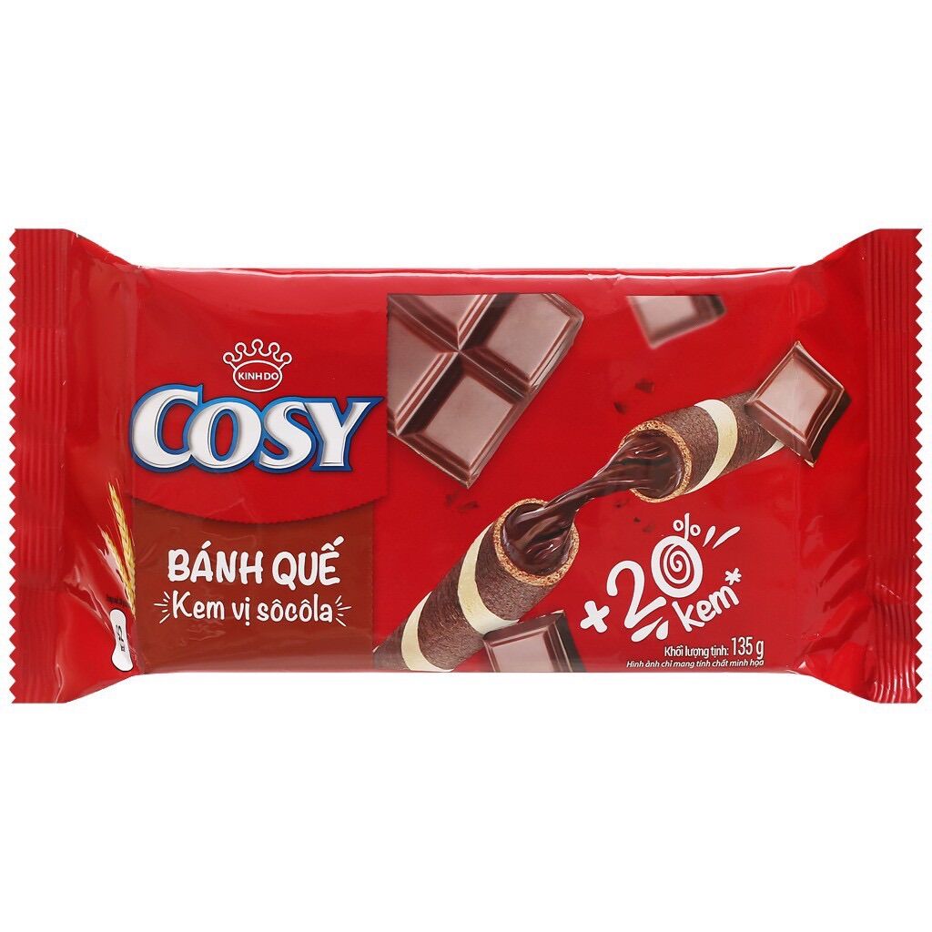 Bánh quế cosy vị socola/cam/dứa/dâu
