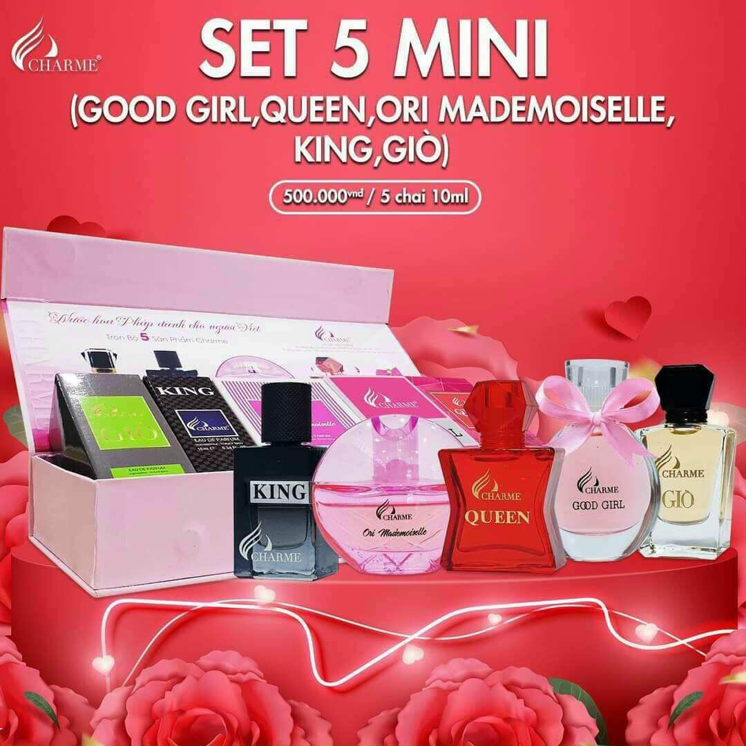 Sét nước hoa mini 5 chai nguyên mã