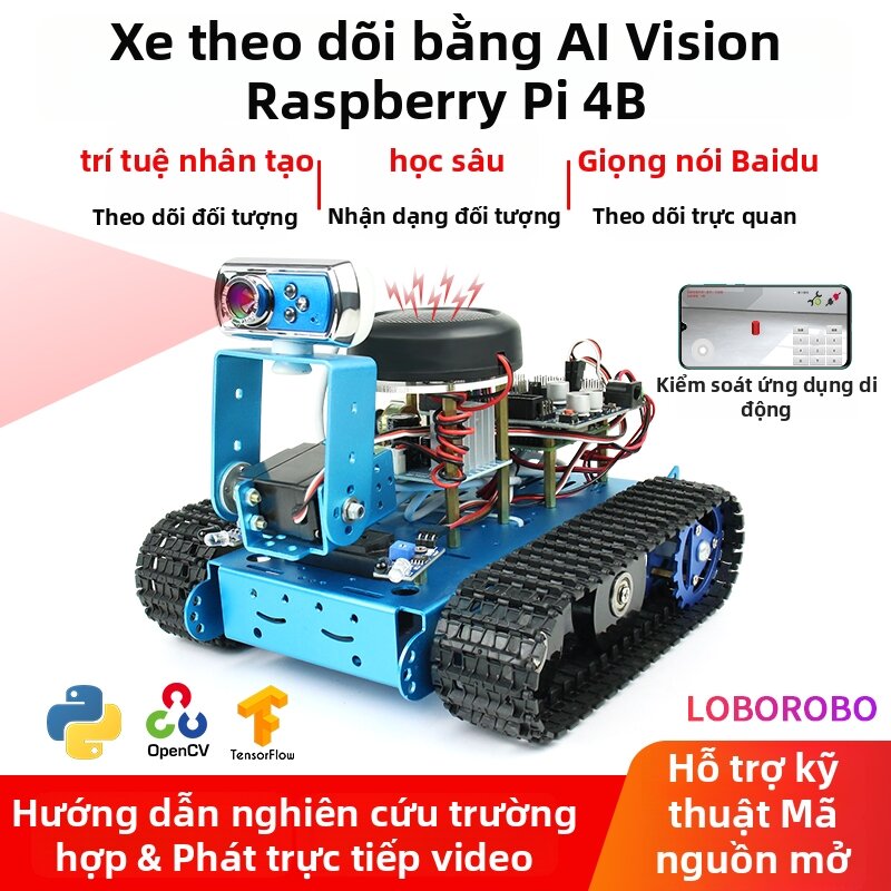 YOUCHUANGXIANG | Autonomous Robotics Raspberry Pi 4B Chassis Giá 6,029,000 Đồng*Miễn phí vận chuyển
