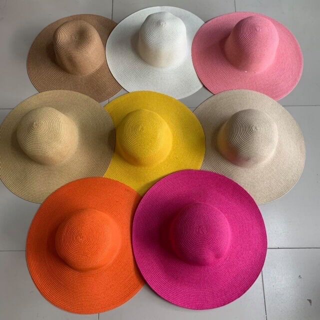 NÓN CÓI TRƠN VÀNH TO SIÊU XINH CHO NỮ, MŨ CÓI TRƠN VÀNH TO