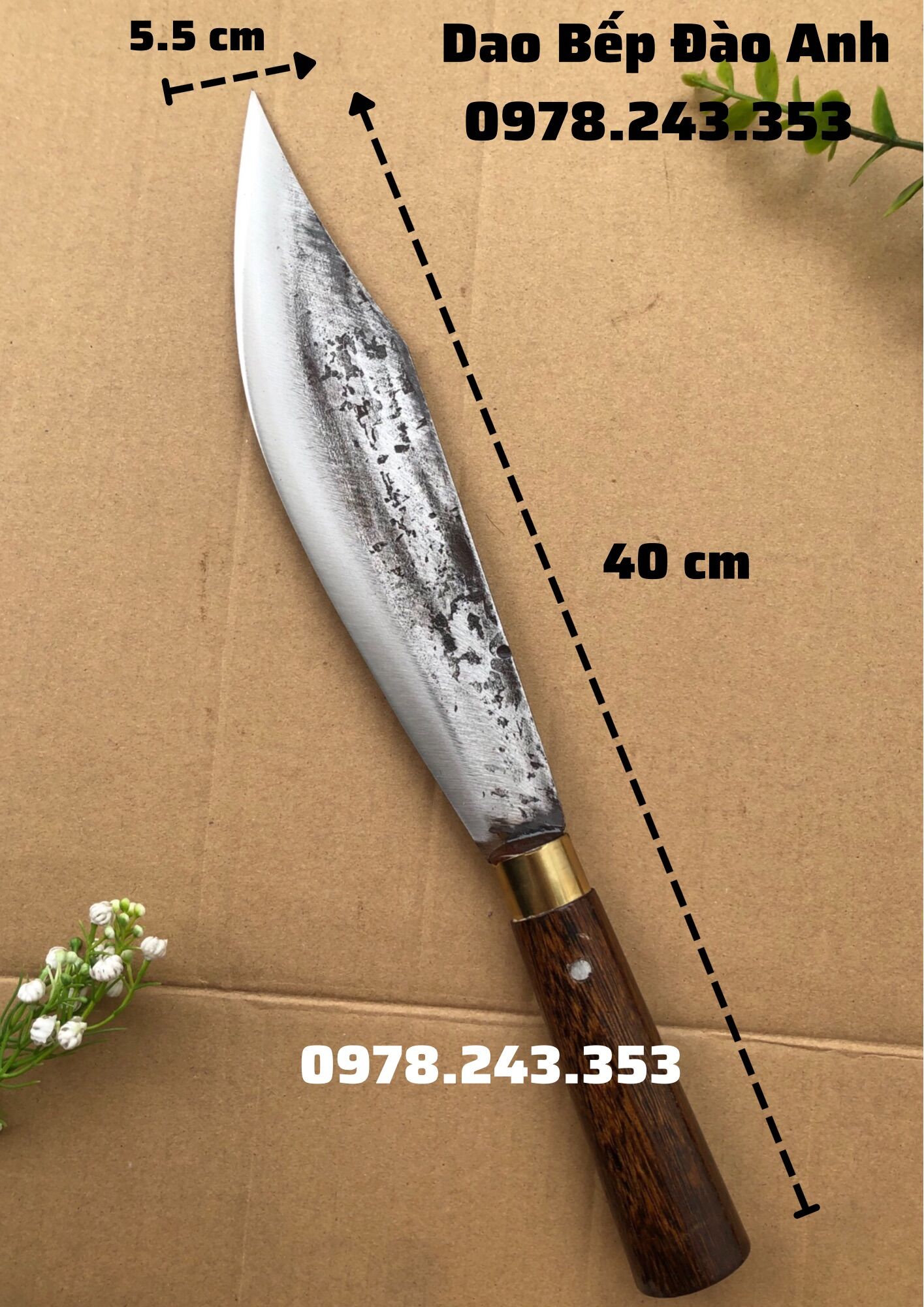 Dao chặt gà vịt - chặt củi chuẩn nhíp xe