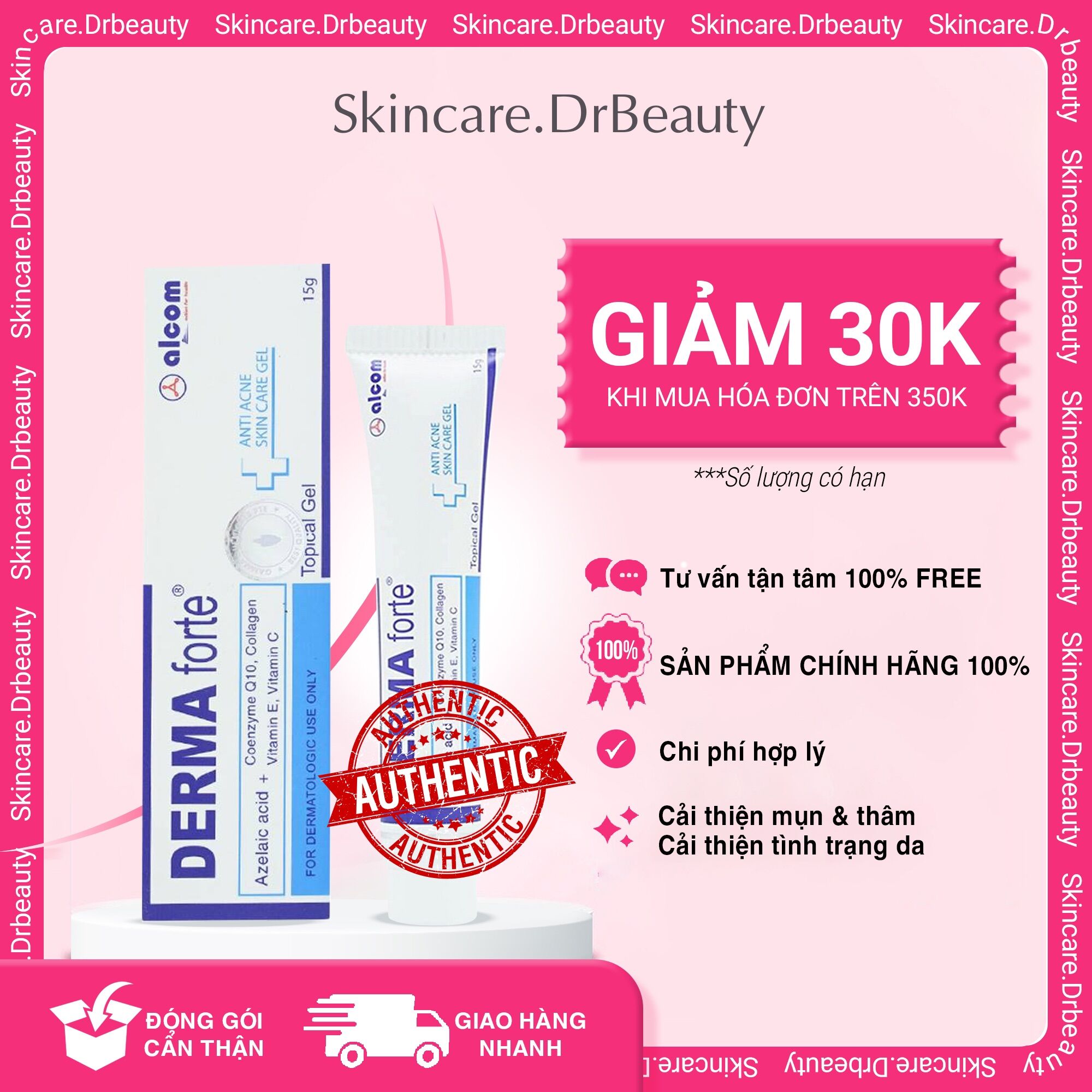 Giảm thâm mụn derma forte