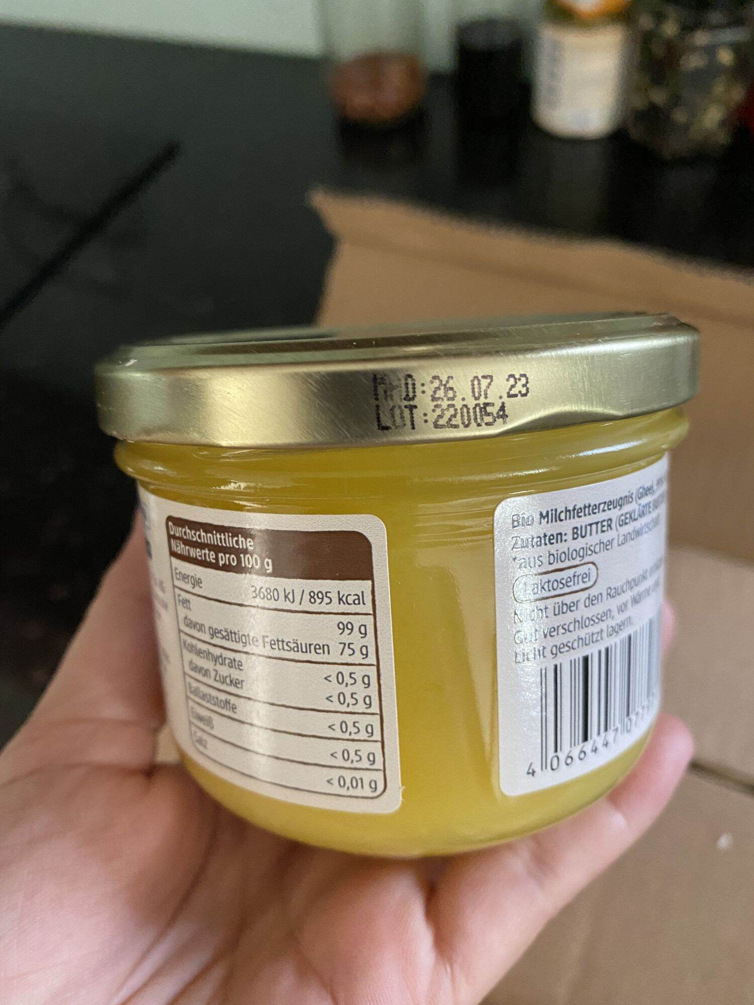 Bơ ghee hữu cơ Ener Bio, DM Bio Đức 180g