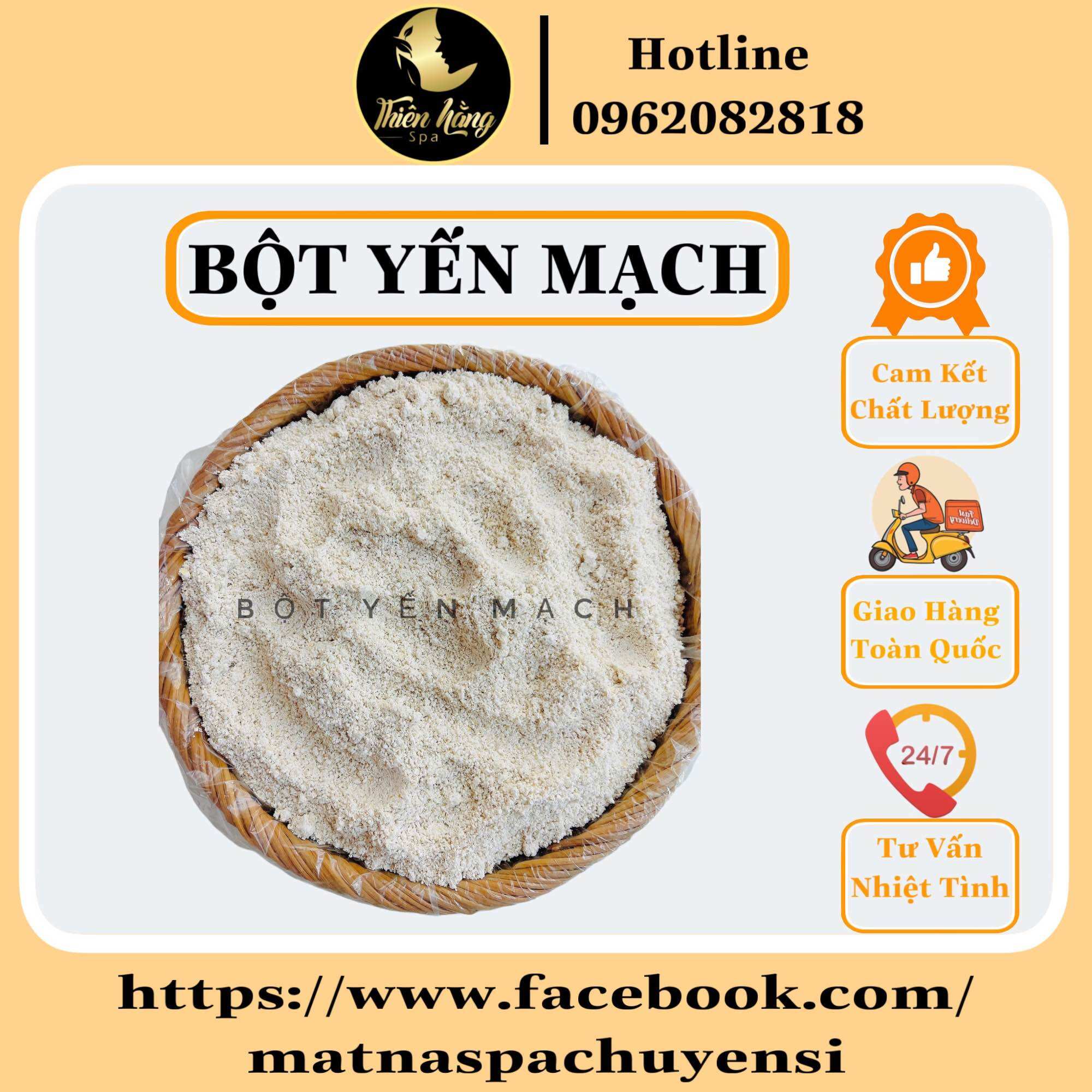 Bột yến mạch nguyên chất xay mịn - dưỡng trắng mịn , tẩy tbc,tắm dưỡng body