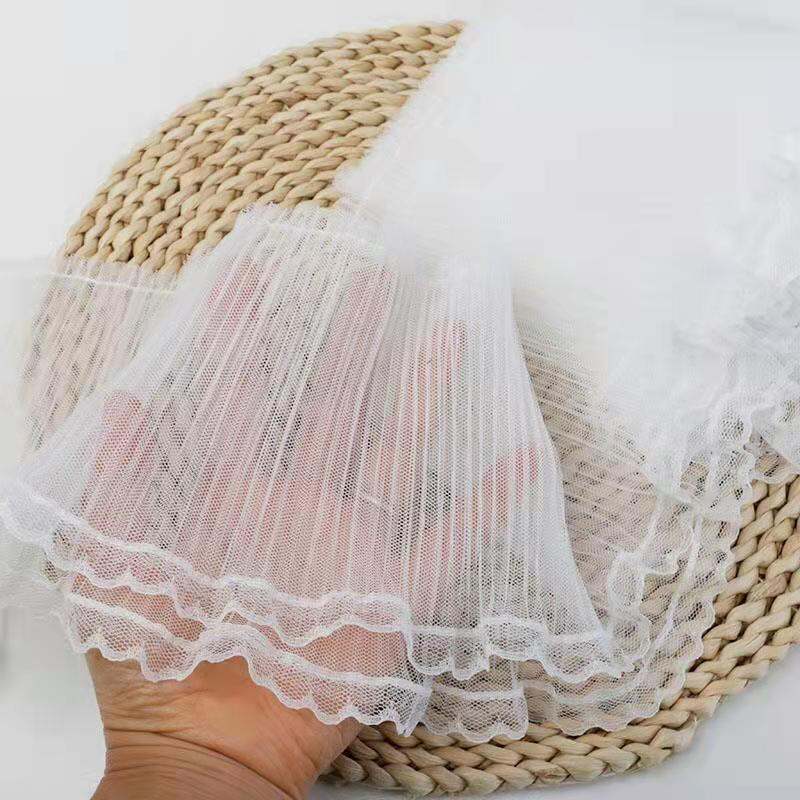 Vải Viền Ren Gấp Đôi Thủ Công DIY Viền Rộng Viền Viền Ren Viền Quần Áo Viền Cổ Tay Quần Áo Viền Vá V
