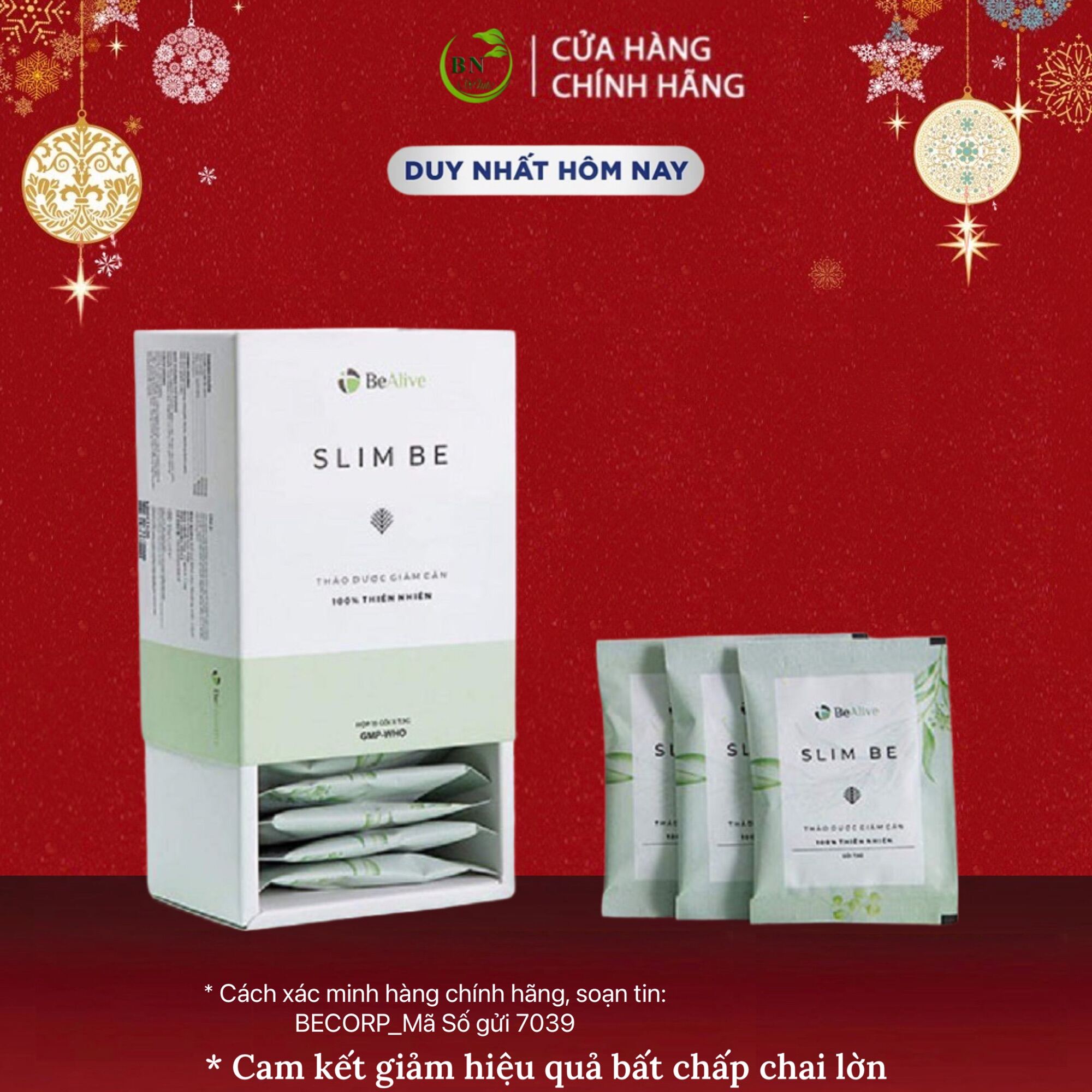 SP CHÍNH HÃNG CHÍNH HÃNG Giảm cân Slim Be liệu trình 15 ngày 30 viên -