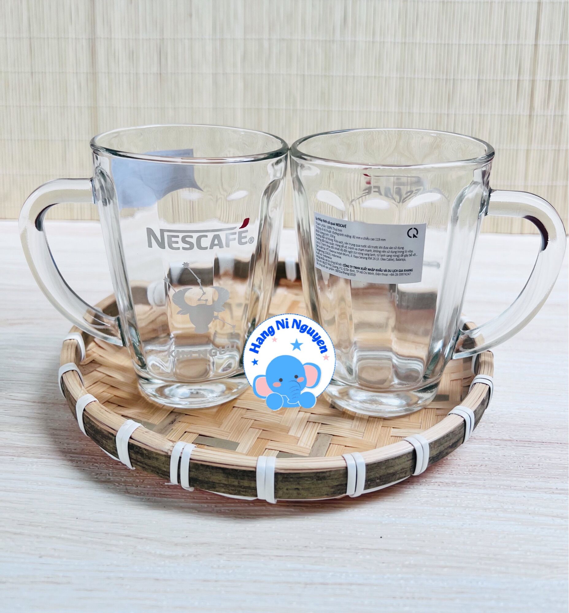 Ly thuỷ tinh dày dặn 340ml (HÀNG KM Nescafe)