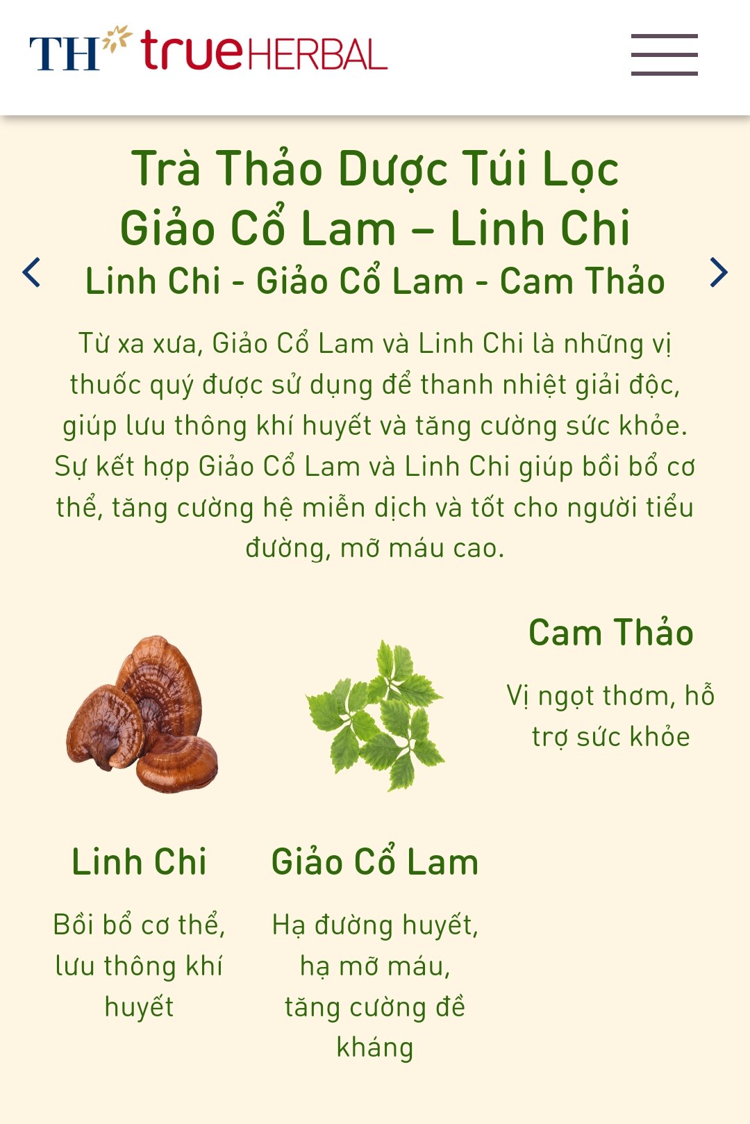 [DATE MỚI] TRÀ THẢO DƯỢC GIẢO CỔ LAM - LINH CHI (20GÓI x 1.8G)