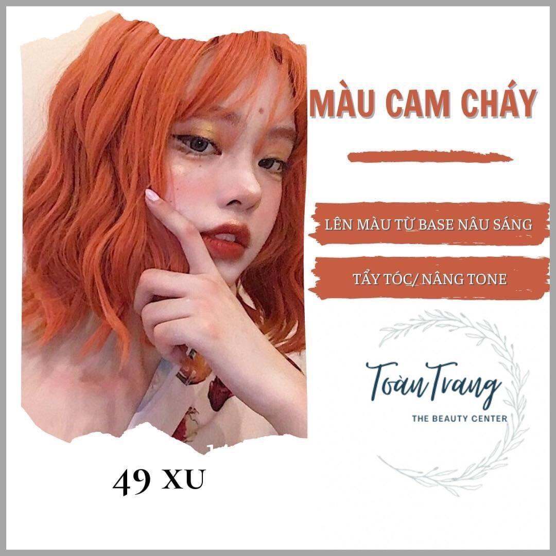 Thuốc nhuộm tóc Màu CAM CHÁY tặng kèm OXY trợ nhuộm và gang tay