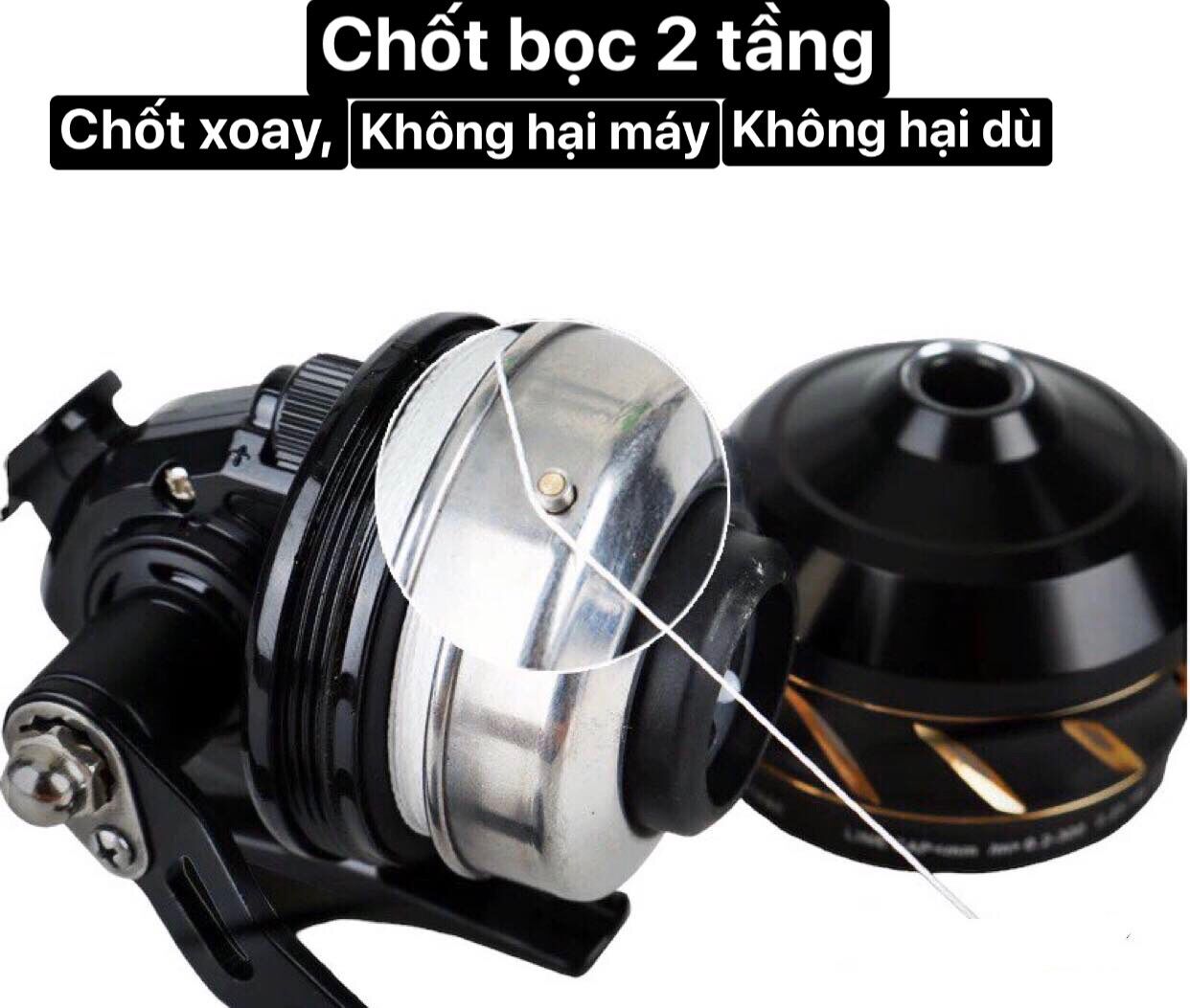 Máy thu dây cước cá, máy  CÁ MẬP ĐEN