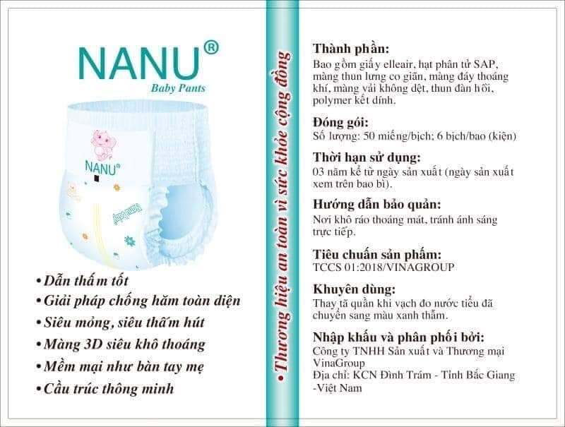 [Free ship] bỉm tã quần NANU M50  (6-11kg)
