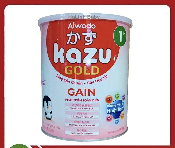 [HCM]Sữa bột Kazu gain gold số 0,1,2 810g (date 2025)