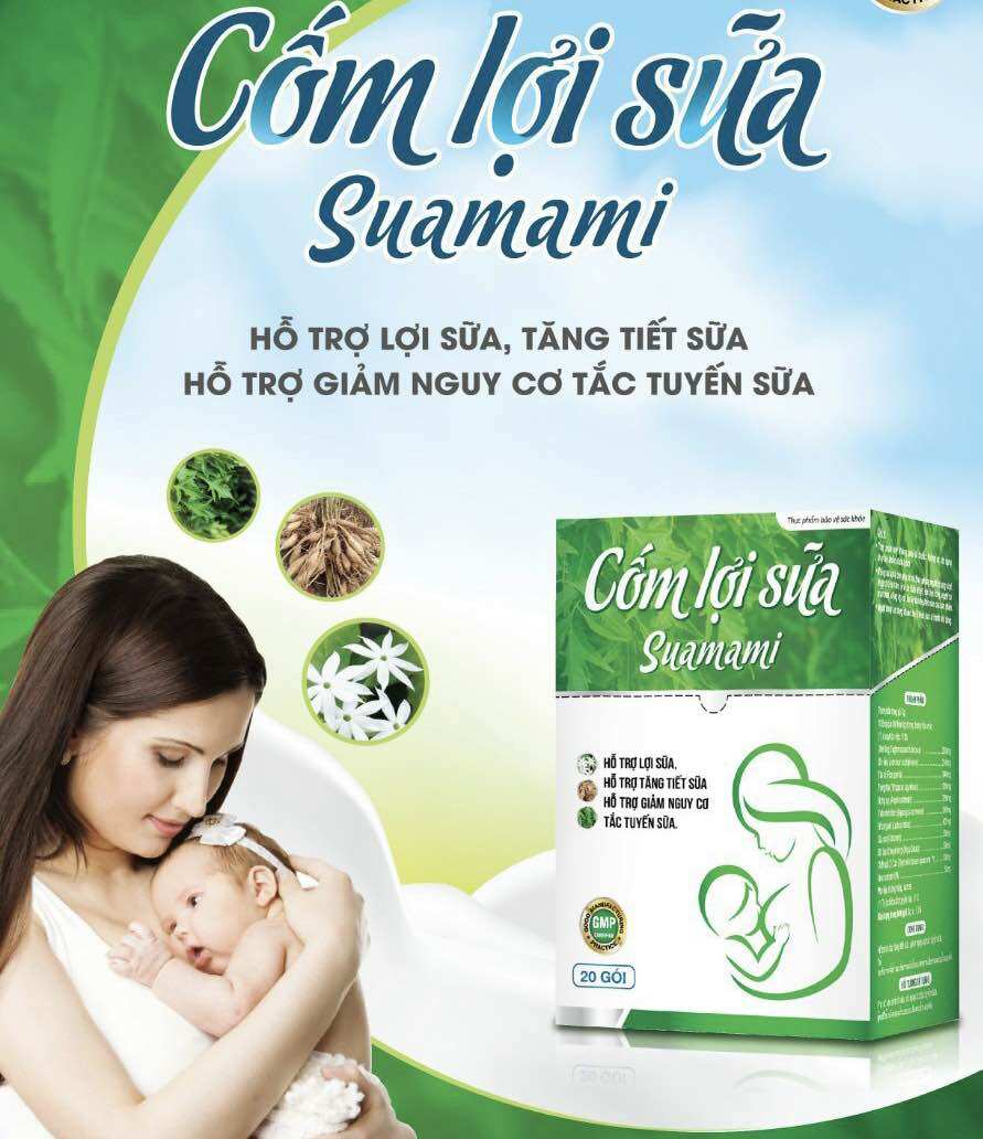 CỐM LỢI SỮA SUAMAMI - HỘP 20 GÓI- HỖ TRỢ LỢI SỮA - HỖ TRỢ TĂNG TIẾT SỮA-- GIẢM NGUY CƠ TẮC TUYẾN SỮA