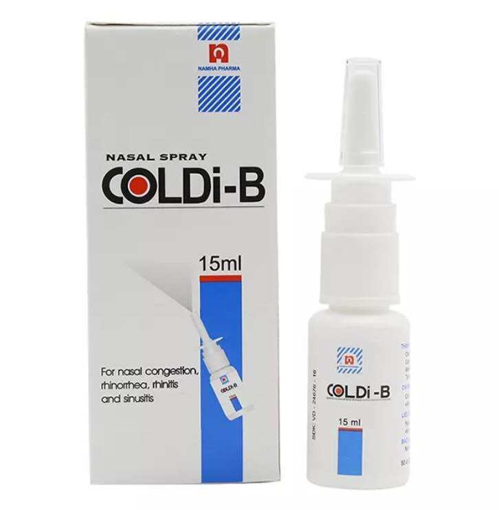 Xịt mũi COLDI-B 15ml - Ngạt mũi, sổ mũi hiệu quả