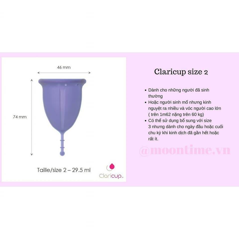[Chính Hãng] Cốc Nguyệt San CLARICUP Nhập Khẩu Pháp