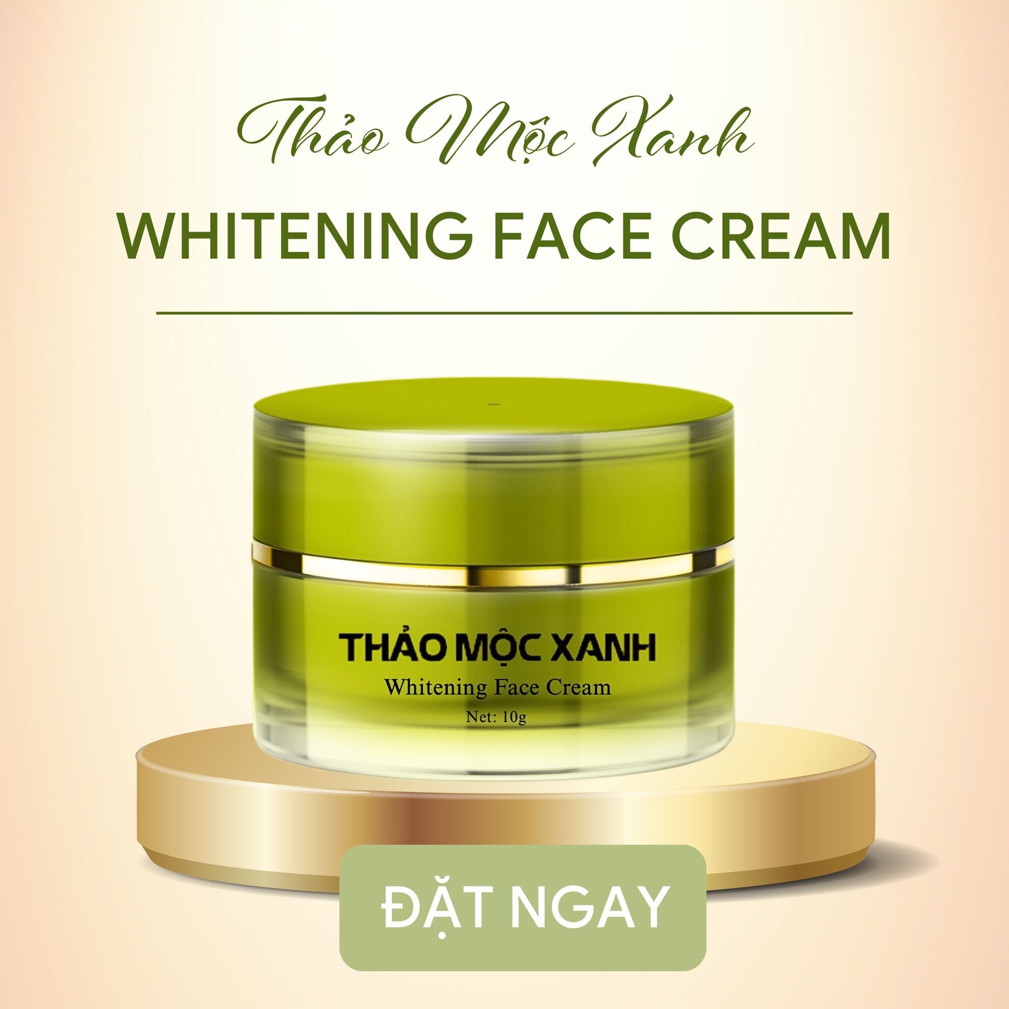Kem face thảo mộc xanh - dưỡng trắng 10g