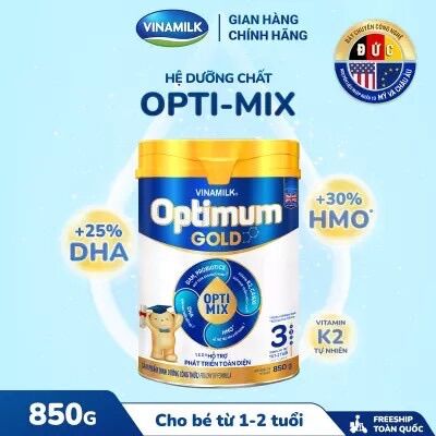 Sữa Vinamilk OPtimum Gold 1,2,3,4 Lon 800g { 6-12 tháng tuổi } - { MẪU MỚI }HSD LUÔN MỚI