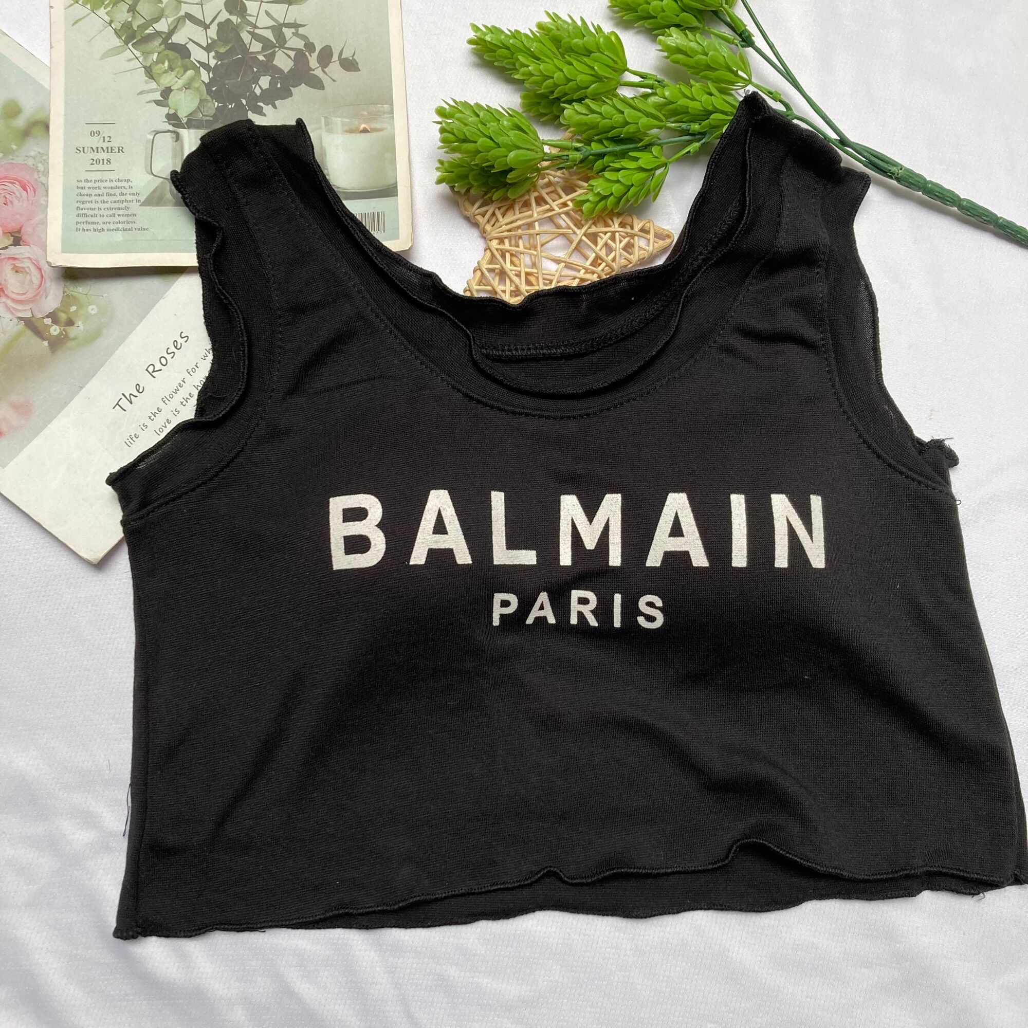 Áo Thun sát nách cho Nữ dáng Croptop từ 35-45kg in chữ vogue - AONU15