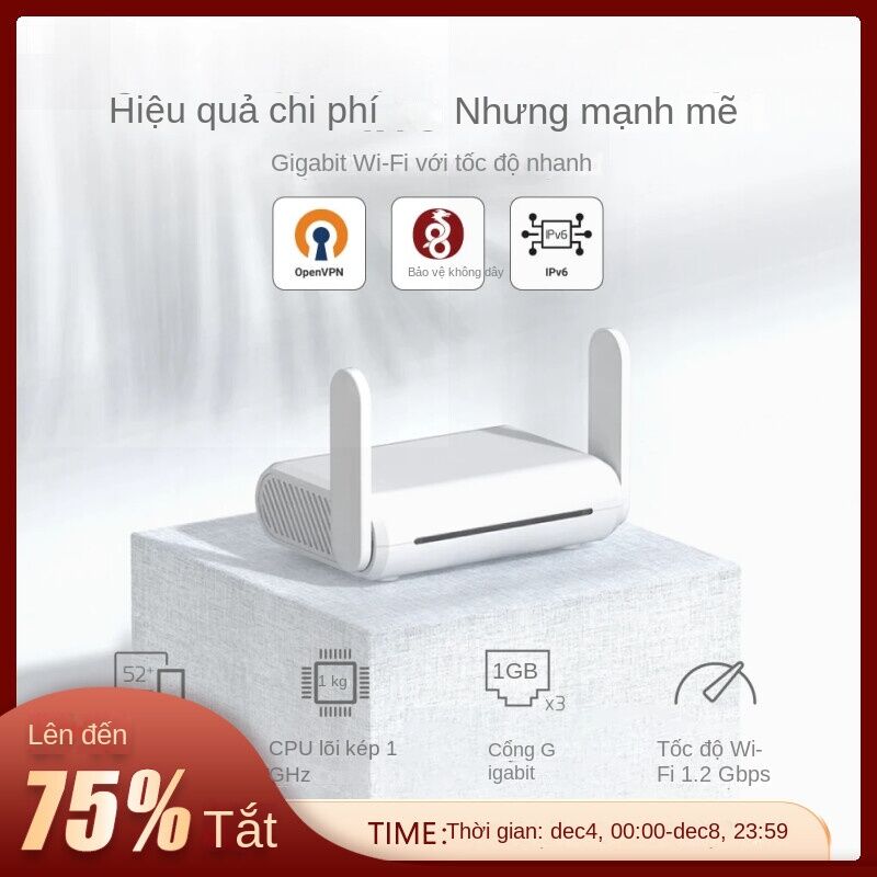 GL. iNET GL-SFT1200 (opal) an toàn du lịch wifi-ac1200 băng tần kép Gigabit Ethernet không dây Inter