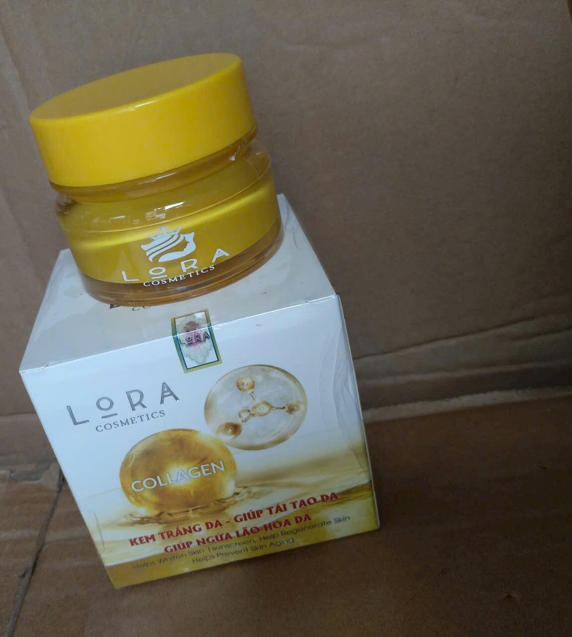 kem lora cosmetics dưỡng trắng da ngừa lão hóa 10g