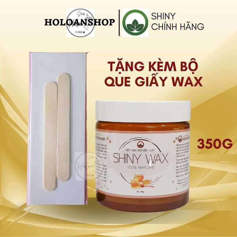  Sáp wax lông shiny 350gr sáp tẩy lông tay chân nách an toàn hiệu quả tặng kèm giấy và que  wax  mẫu mới  