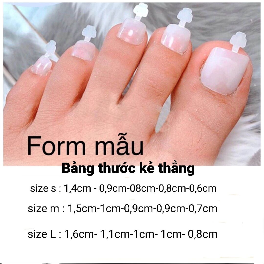 Nailbox thiết kế móng chân , gắn charm đá , mã1