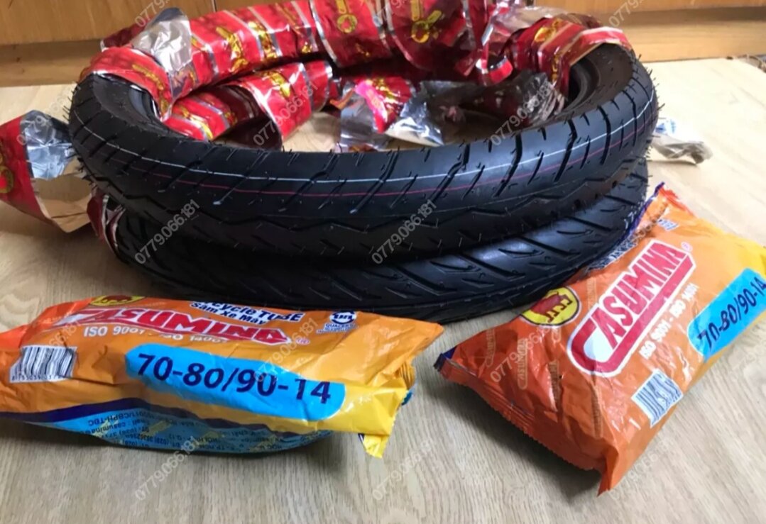 VỎ RUỘT (SĂM) CASUMINA SIZE 70/90-14 VÀ 80/90-14 GẮN VỪA CÁC DÒNG XE 14" VISION AIRBLADE CLICK MIO LUVIAS VARIO