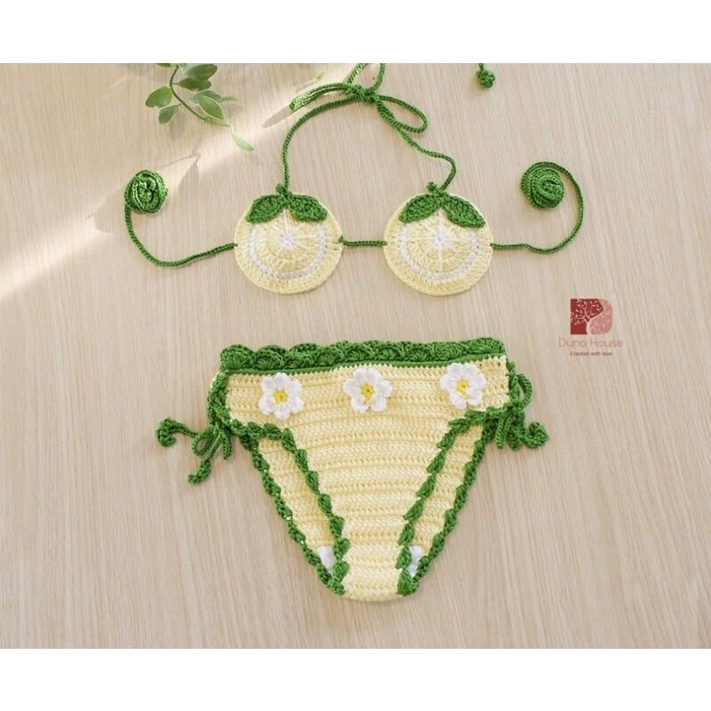 Bikini Handmade đi biển cho bé