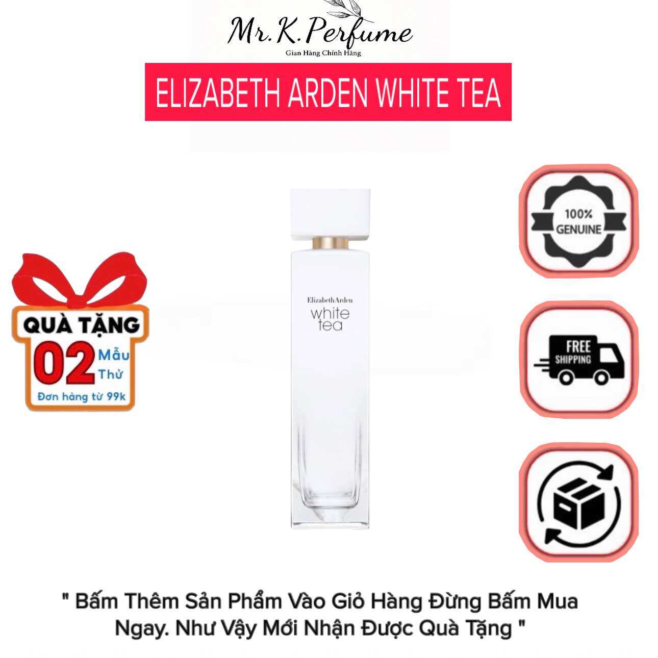 Nước hoa nữ elizabeth arden white tea edt | nước hoa chính hãng