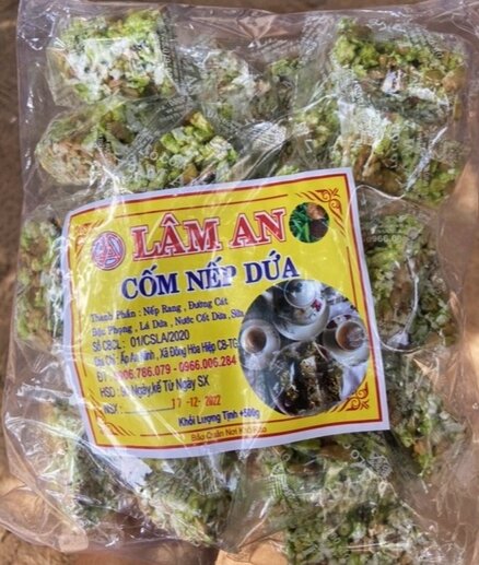 Cốm nếp dứa lâm an loại 1 , kl 500g
