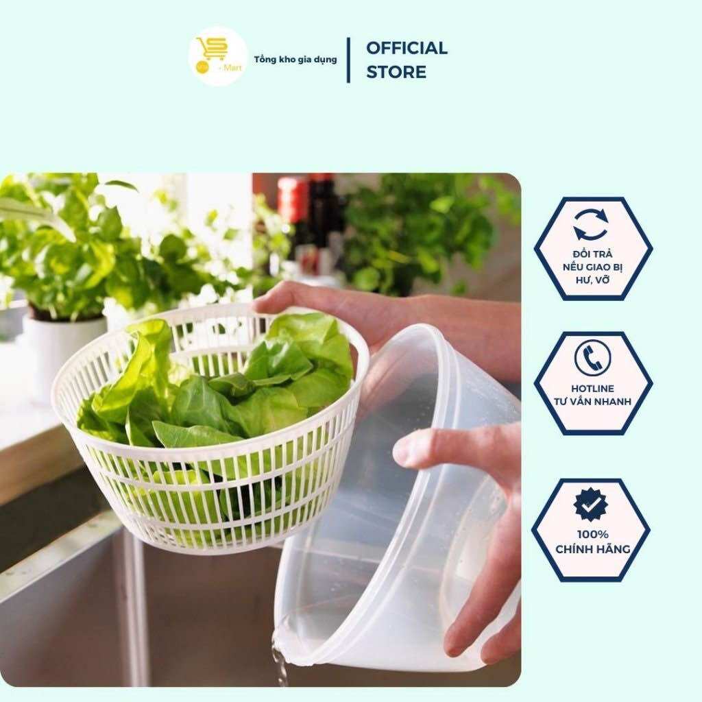 Bộ Quay Rau Matsu Duy Tân Nhỏ-Lớn, Rổ Quay Rau Củ Quả Tiện Lợi, Cao Cấp MTA-MART2
