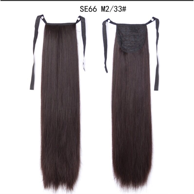 Tóc giả cột đuôi ngựa thẳng dài, tóc giả cột thẳng[GIÁ SỈ]
