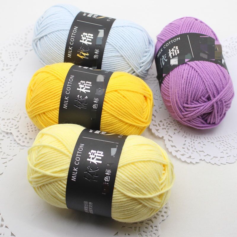 Len milk cotton mác đen 50g (mã màu 41-83)