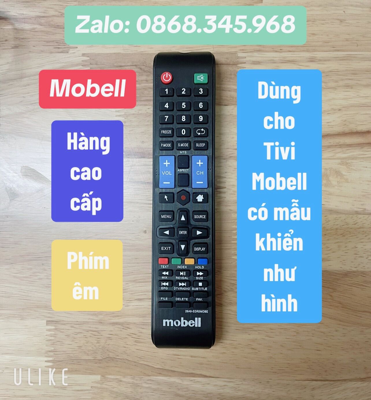 Điều khiển Tivi Mobell hàng cao cấp