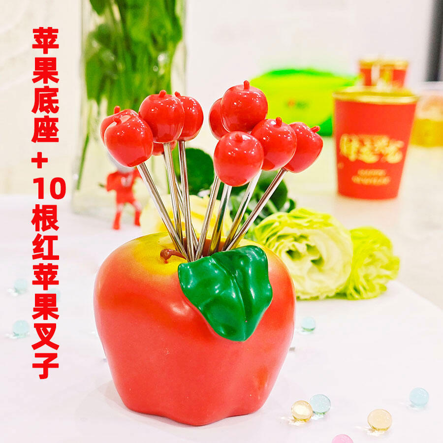 Bộ nĩa trái cây inox dễ thương sáng tạo nhà nhà hàng bánh tráng miệng hình trái tim bộ quà cưới