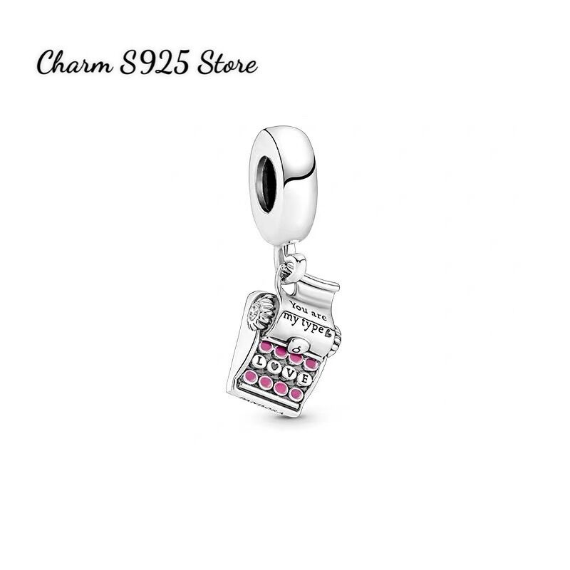 CHARM PAN ALE TREO CHIẾC MÁY ĐÁNH CHỮ BẠC S925