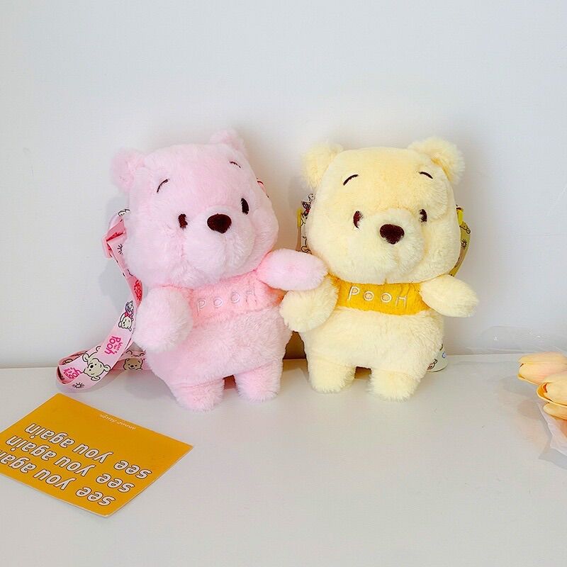 Balo gấu bông mini hình gấu pooh siêu cute dễ thương cho bé đi chơi
