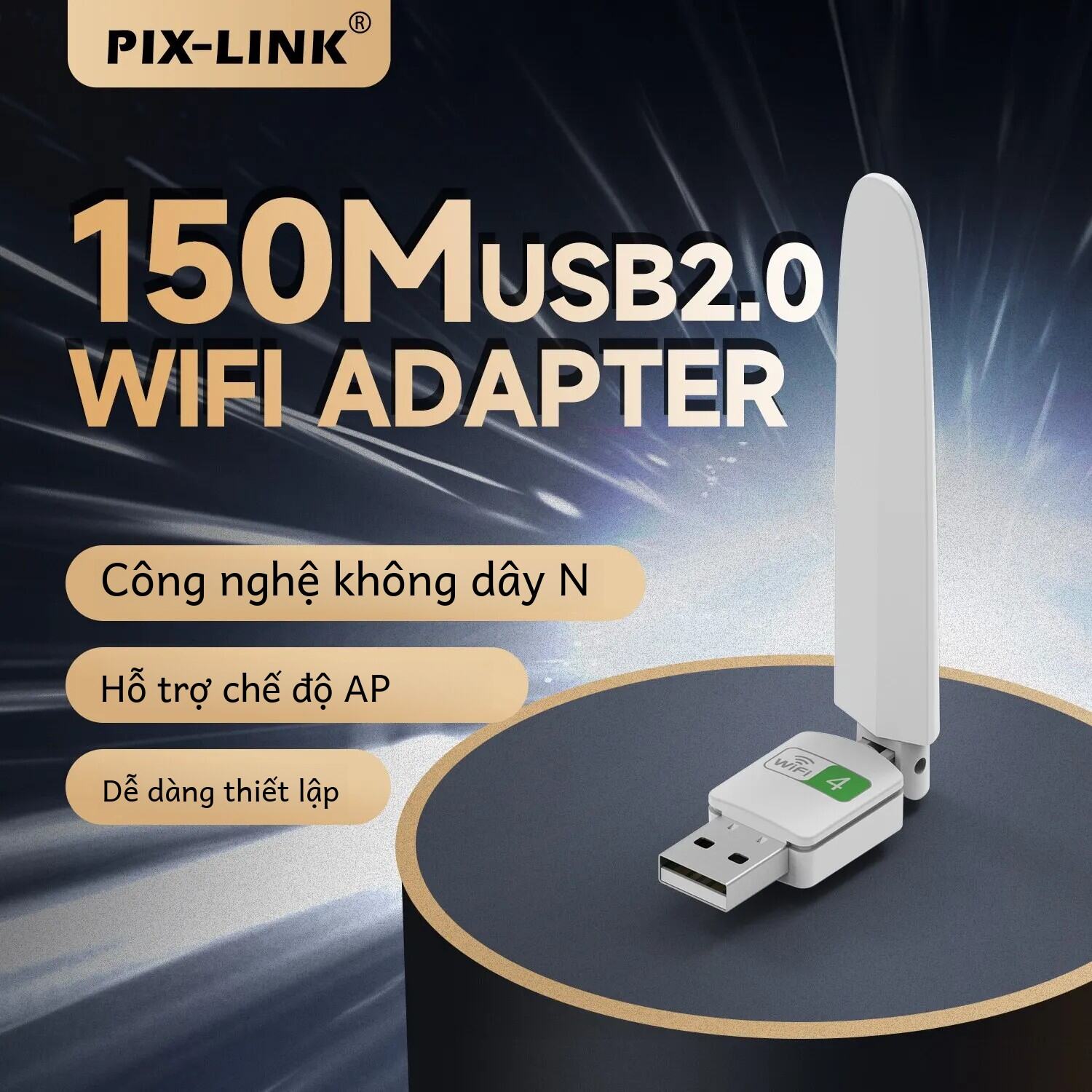 Pix-liên kết uw10s 150Mbps Card mạng Chipset rtl8188 Wifi Dongle USB Wifi Bộ chuyển đổi Bộ định tuyến di động 2.4Ghz cho PC Lap